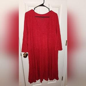 Super Soft Plush Red Hi-Lo Skater Dress Size 6